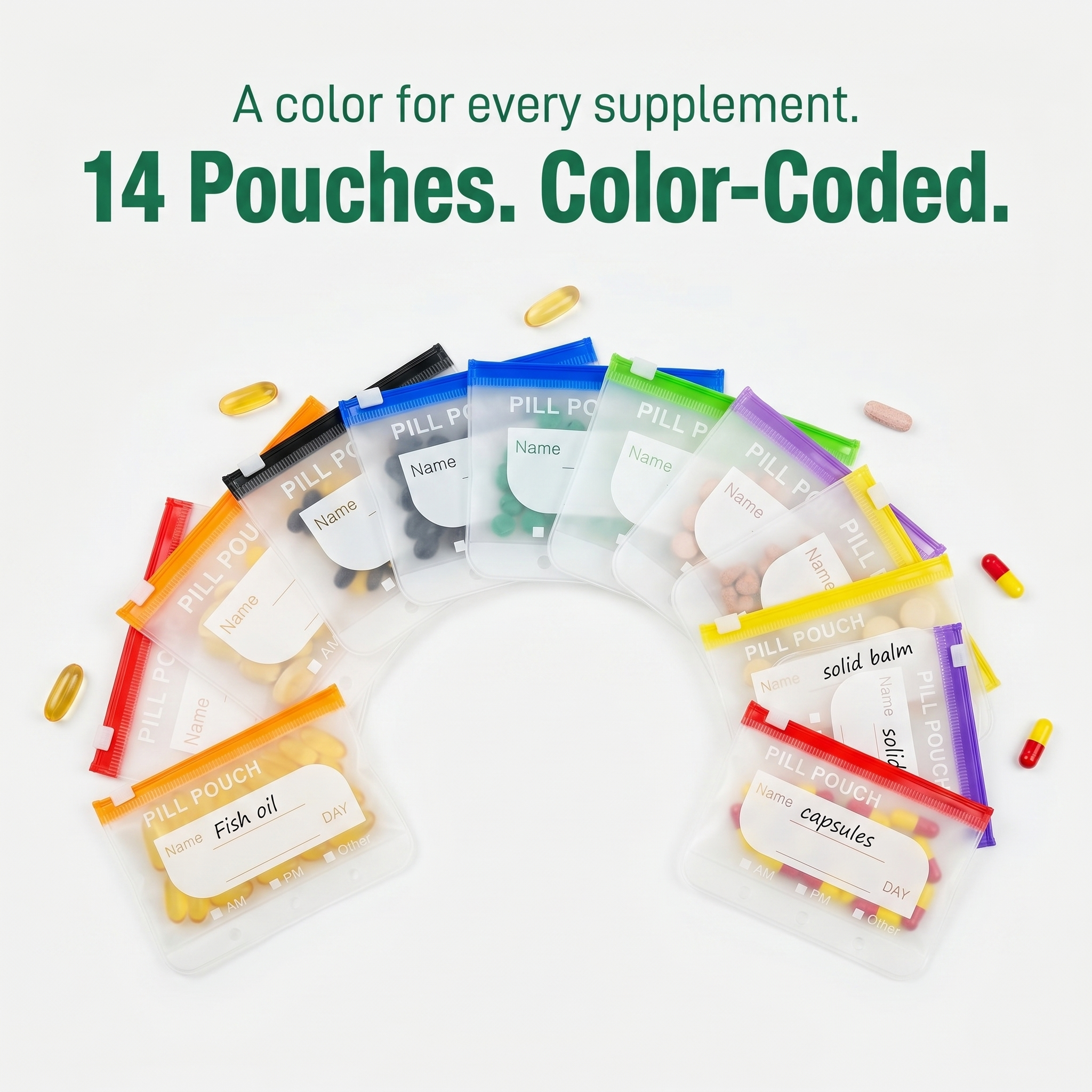 Dosely™ Waterproof Pill Pouch Set