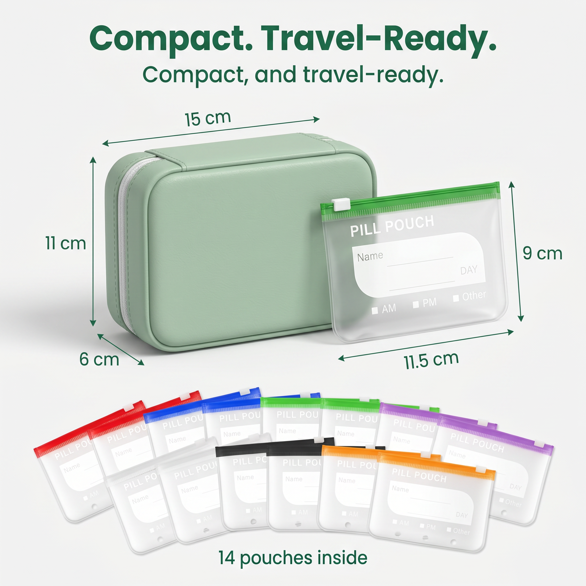 Dosely™ Waterproof Pill Pouch Set