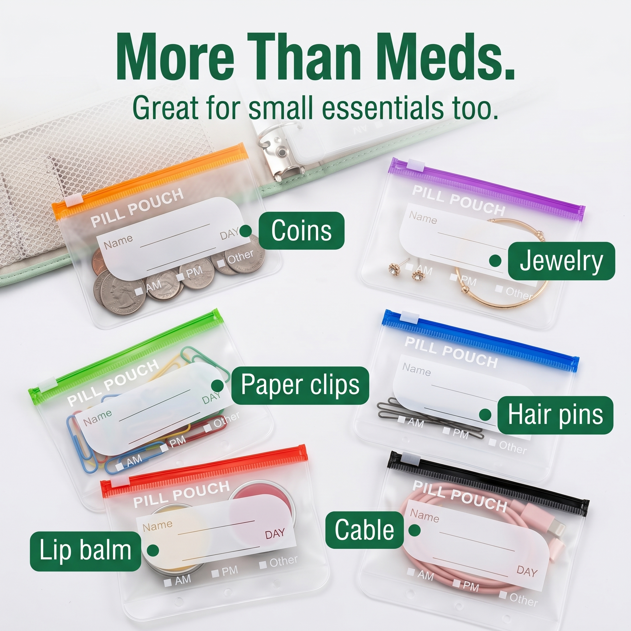 Dosely™ Waterproof Pill Pouch Set